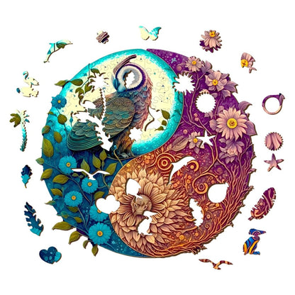 Ausgefallenes Holz-Puzzle – YIN YANG Eule 2