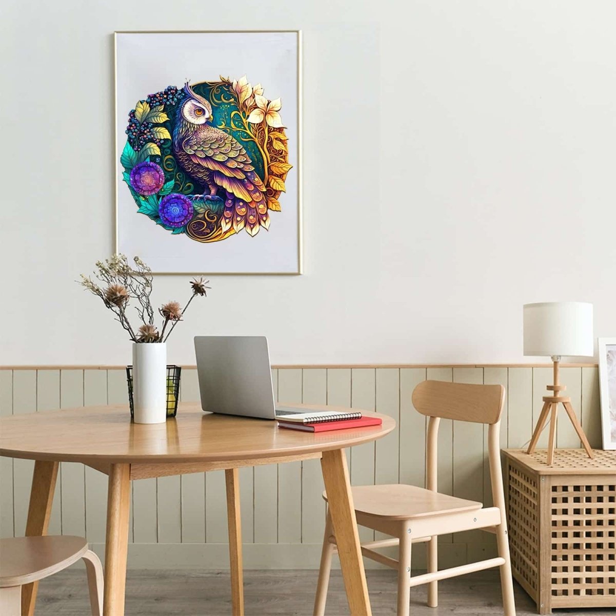 Whimsical Wooden Jigsaw Puzzle- YIN YANG OWL 3
