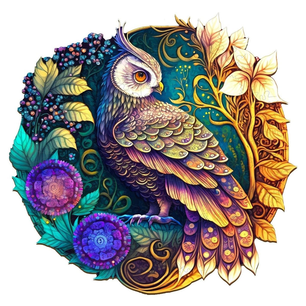 Whimsical Wooden Jigsaw Puzzle- YIN YANG OWL 3