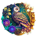 Whimsical Wooden Jigsaw Puzzle- YIN YANG OWL 3